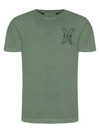 John Richmond T-shirt a manica corta in cotone con logo verde militare