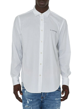 John Richmond camicia manica lunga Liddo in cotone bianco