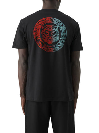 Just Cavalli T-shirt a maniche corte in jersey con logo Tiger nero