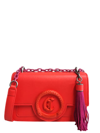 Just Cavalli borsa in ecopelle con nappina arancio