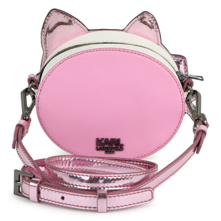 Karl Lagerfeld Kids borsa a tracolla con gatto Choupette rosa