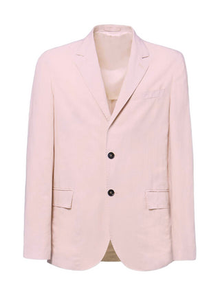 Liu Jo giacca blazer monopetto in misto lino rosa