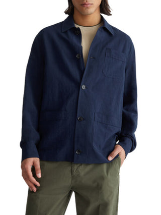 Liu Jo giacca camicia in misto lino blu
