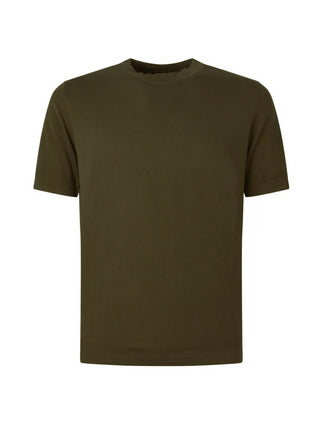 Liu Jo maglia basic manica corta in cotone verde militare