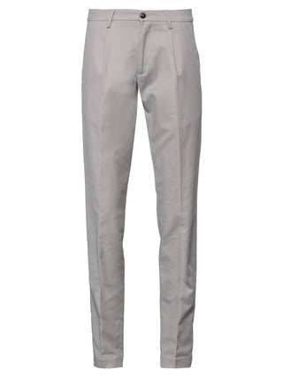 Liu Jo pantaloni chino slim fit in rasatello di cotone grigio