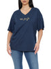 liu-jo-t-shirt-manica-corta-con-scollo-a-v-blu-oro