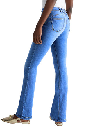 Liu Jo jeans flare in denim elasticizzato lavaggio blu medio