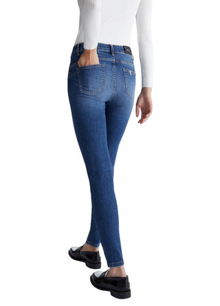 Liu Jo jeans skinny Divine a vita alta lavaggio blu medio