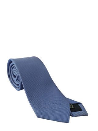 Manuel Ritz cravatta in tessuto puntinato blu acceso