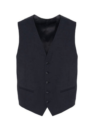 Manuel Ritz gilet elegante bi-materiale nero