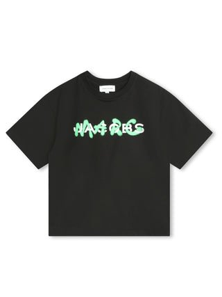 Marc Jacobs T-shirt manica corta in cotone con logo nero