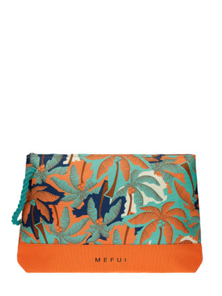 Me Fui pochette mare in fantasia Exotic arancio verde