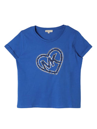 Michael Kors T-shirt manica corta con stampa logo blu
