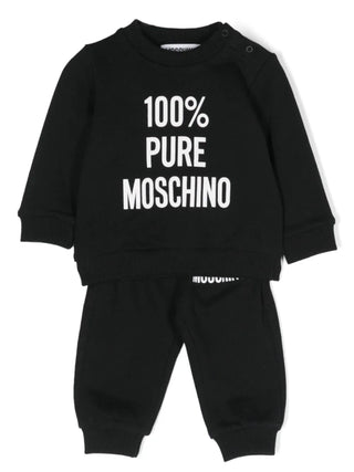 Moschino completo di tuta felpa e pantaloni nero