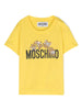 moschino-t-shirt-neonato-a-manica-corta-con-logo-e-orsetti-giallo