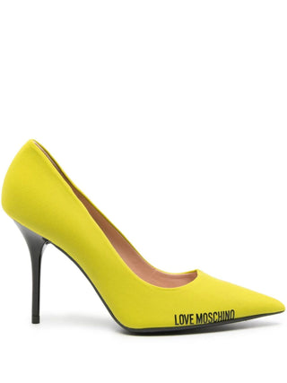 Moschino Love decollete a punta con tacco a spillo verde lime