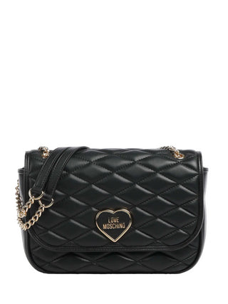 Moschino Love borsa a spalla in similpelle trapuntata nero oro