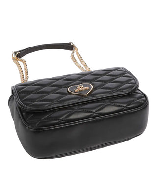 Moschino Love borsa a spalla in similpelle trapuntata nero oro