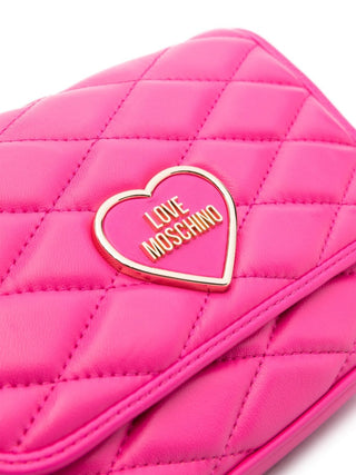 Moschino Love borsa a tracolla in ecopelle trapuntata fucsia