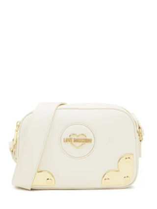 Moschino Love borsa a tracolla in ecopelle avorio