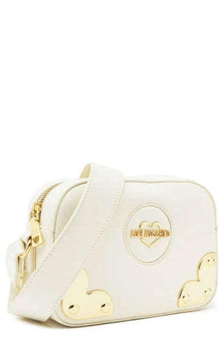 Moschino Love borsa a tracolla in ecopelle avorio