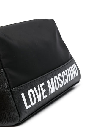 Moschino Love borsa a tracolla in nylon con logo nero