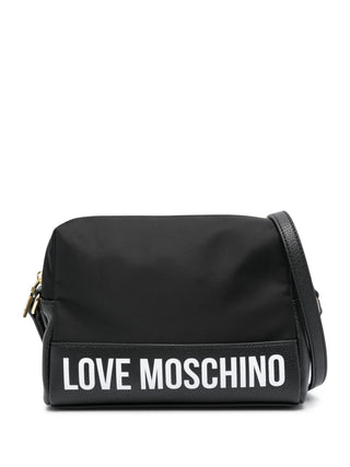 Moschino Love borsa a tracolla in nylon con logo nero