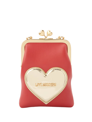 Moschino Love borsa portafogli clic clac con tracolla rosso