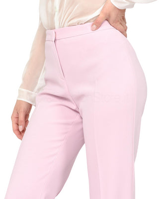 Pinko pantaloni flare Hulka a vita alta in crepe rosa