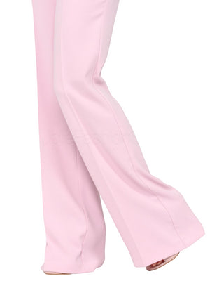 Pinko pantaloni flare Hulka a vita alta in crepe rosa