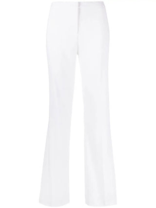 Pinko pantaloni flare Hulka a vita alta in crepe bianco