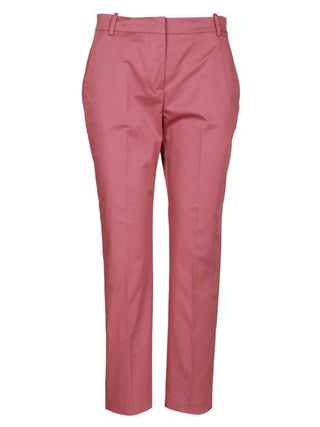 Pinko pantaloni Bello in rasatello di cotone malva