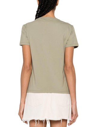 Pinko T-shirt Quentin a manica corta con logo Love Birds gioiello verde