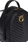 Pinko zaino Love Click Classic in pelle chevron nero oro