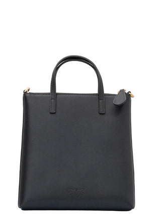 Pinko borsa Mini Shopper con tracolla in pelle nero