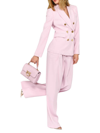 Pinko giacca doppiopetto Granato in crepe rosa