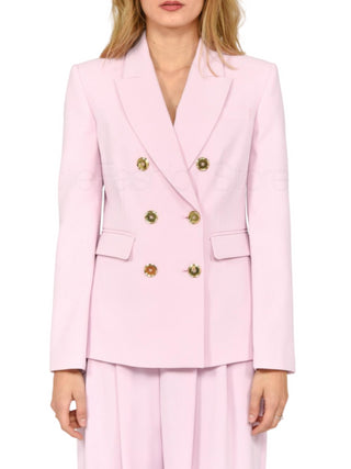 Pinko giacca doppiopetto Granato in crepe rosa