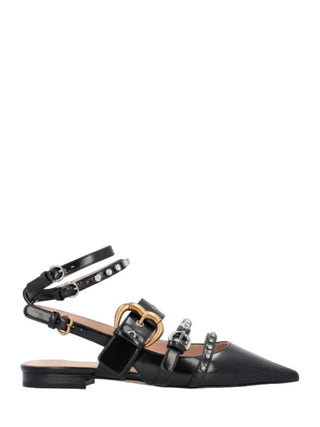 Pinko slingback Gianira in ecopelle con strass nero