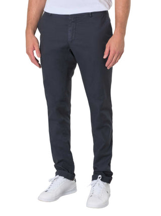 Powell pantaloni chino in fantasia jacquard blu