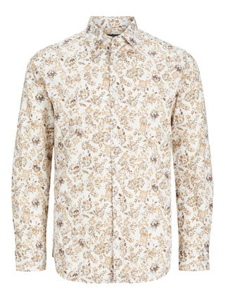 Jack&Jones camicia jprblamon in fantasia floreale panna beige