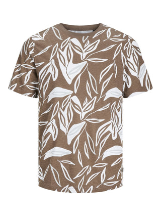 Jack&Jones t-shirt lafayette marrone e panna