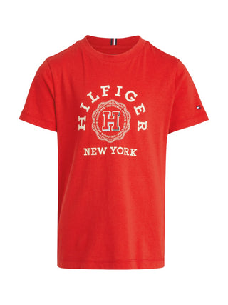 Tommy Hilfiger T-shirt manica corta Monotype con logo rosso