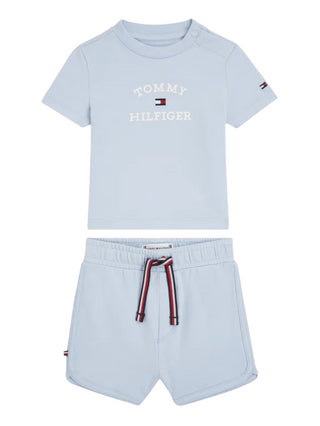 Tommy Hilfiger completo T-shirt e shorts celeste