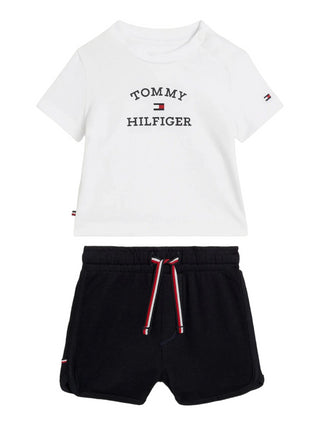 Tommy Hilfiger completo T-shirt e shorts bianco blu
