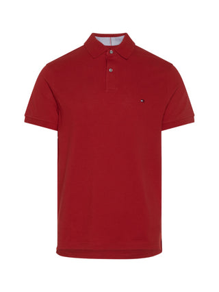 Tommy Hilfiger polo a maniche corte in piquè bordeaux