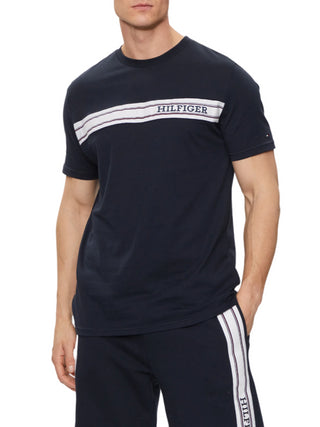 Tommy Hilfiger T-shirt manica corta con banda logo blu