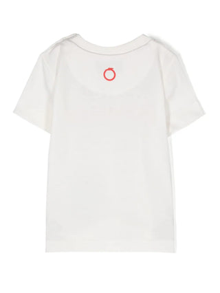 Trussardi T-shirt maniche corte Ankis con logo bianco rosso