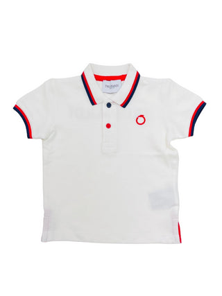 Trussardi polo manica corta Yukon bianco latte