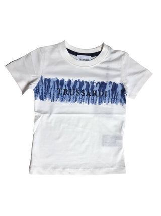 Trussardi T-shirt manica corta con logo bianco