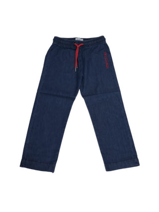 Trussardi pantaloni Eumi con coulisse blu